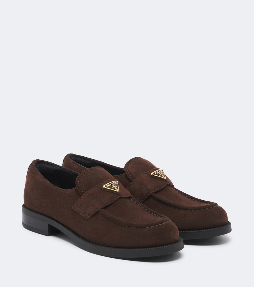 Prada Suede penny loafers - Brown Loafers
