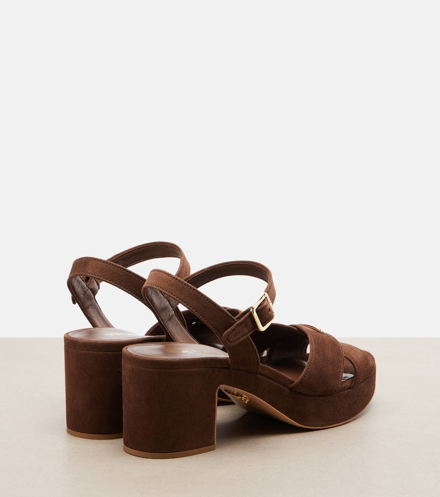Prada Suede platform sandals - Brown Heeled Sandals