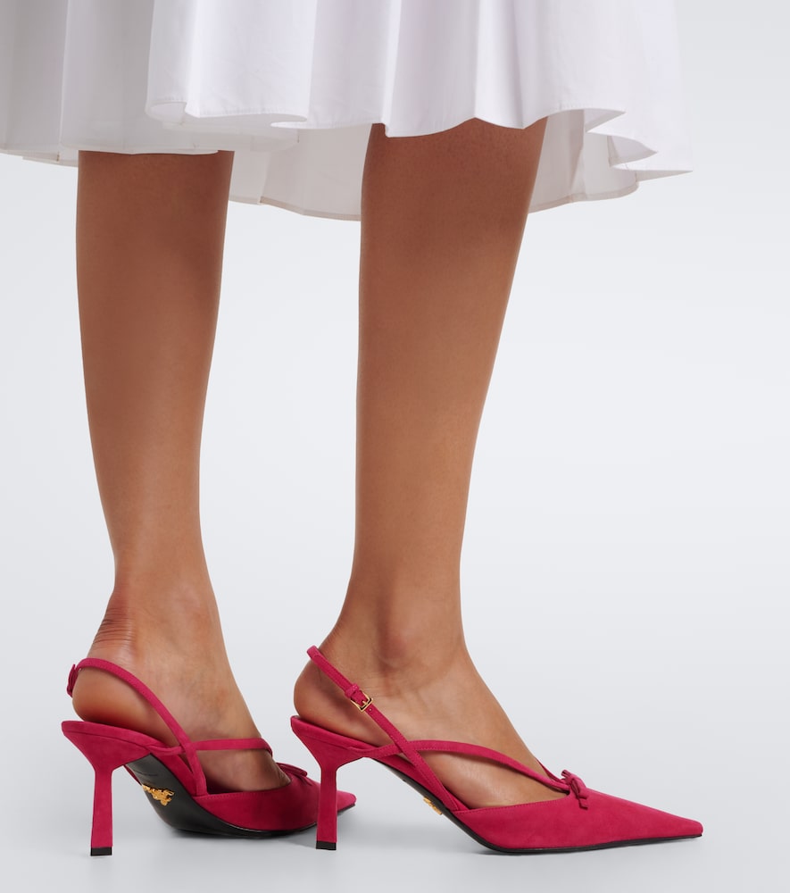 Prada Suede slingback pumps in Pink - Mid Heel Pumps