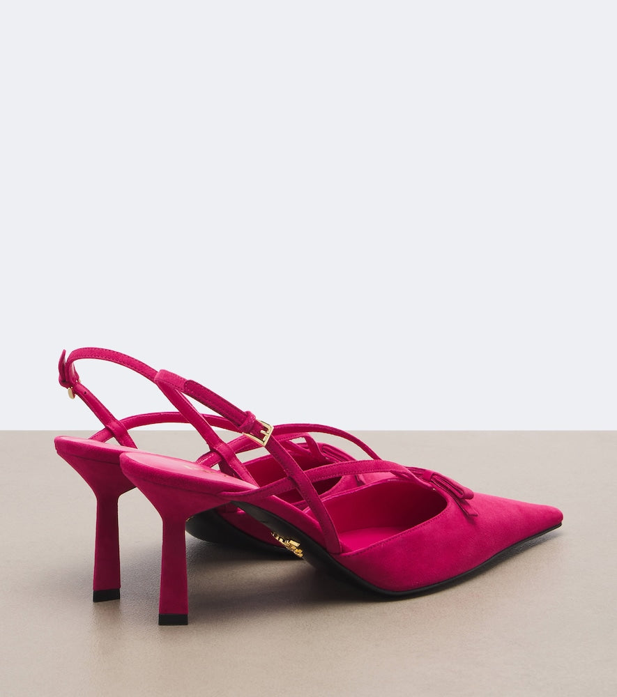 Prada Suede slingback pumps in Pink - Mid Heel Pumps