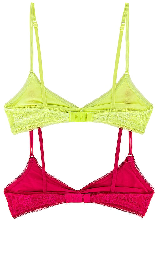 Privacy Please Gabrielle Bralette 2 Pack in Green