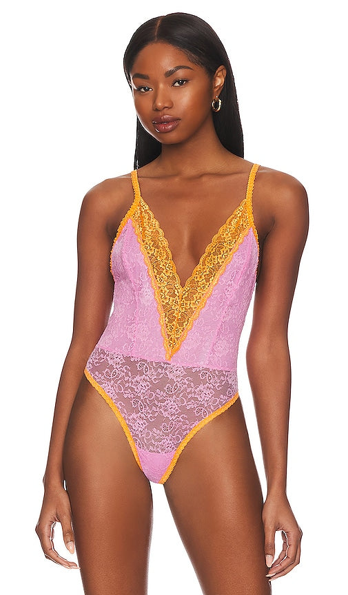 Privacy Please Ginny Bodysuit in Pink