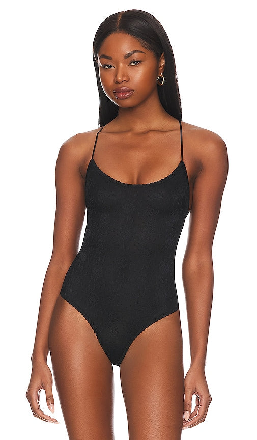 Privacy Please Presley Bodysuit in Black