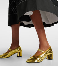Proenza Schouler Glove metallic leather Mary Jane pumps