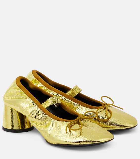Proenza Schouler Glove metallic leather Mary Jane pumps