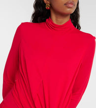 Proenza Schouler Meret draped crêpe jersey maxi dress