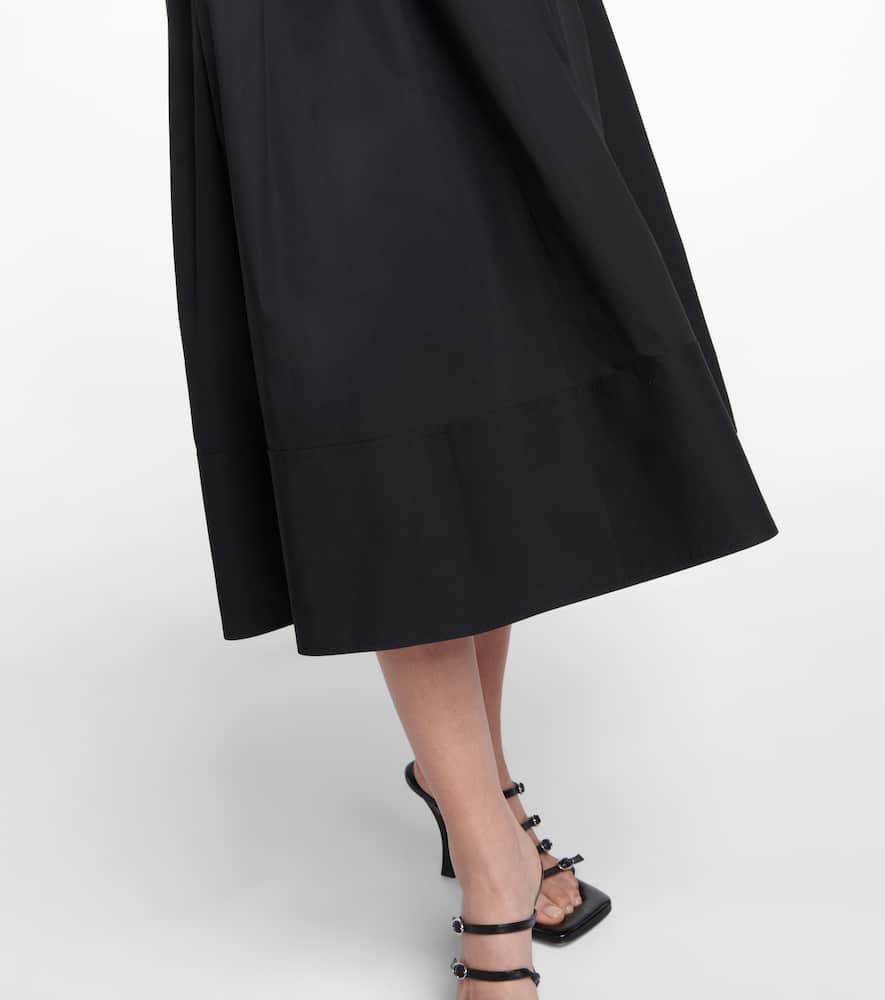 Proenza Schouler Pleated cotton-blend poplin midi dress