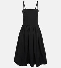 Proenza Schouler Pleated cotton-blend poplin midi dress
