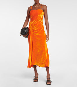 Proenza Schouler Ruched velvet midi dress