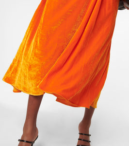 Proenza Schouler Ruched velvet midi dress