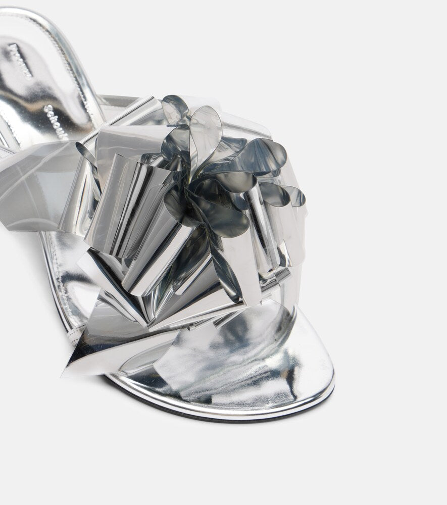 Proenza Schouler Tee Souvenir mirrored leather mules