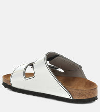 Proenza Schouler x Birkenstock metallic leather slides