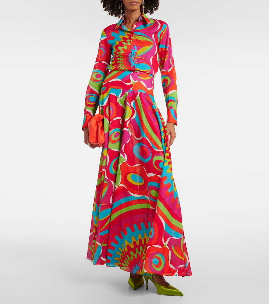 Pucci Bersaglio cotton maxi skirt