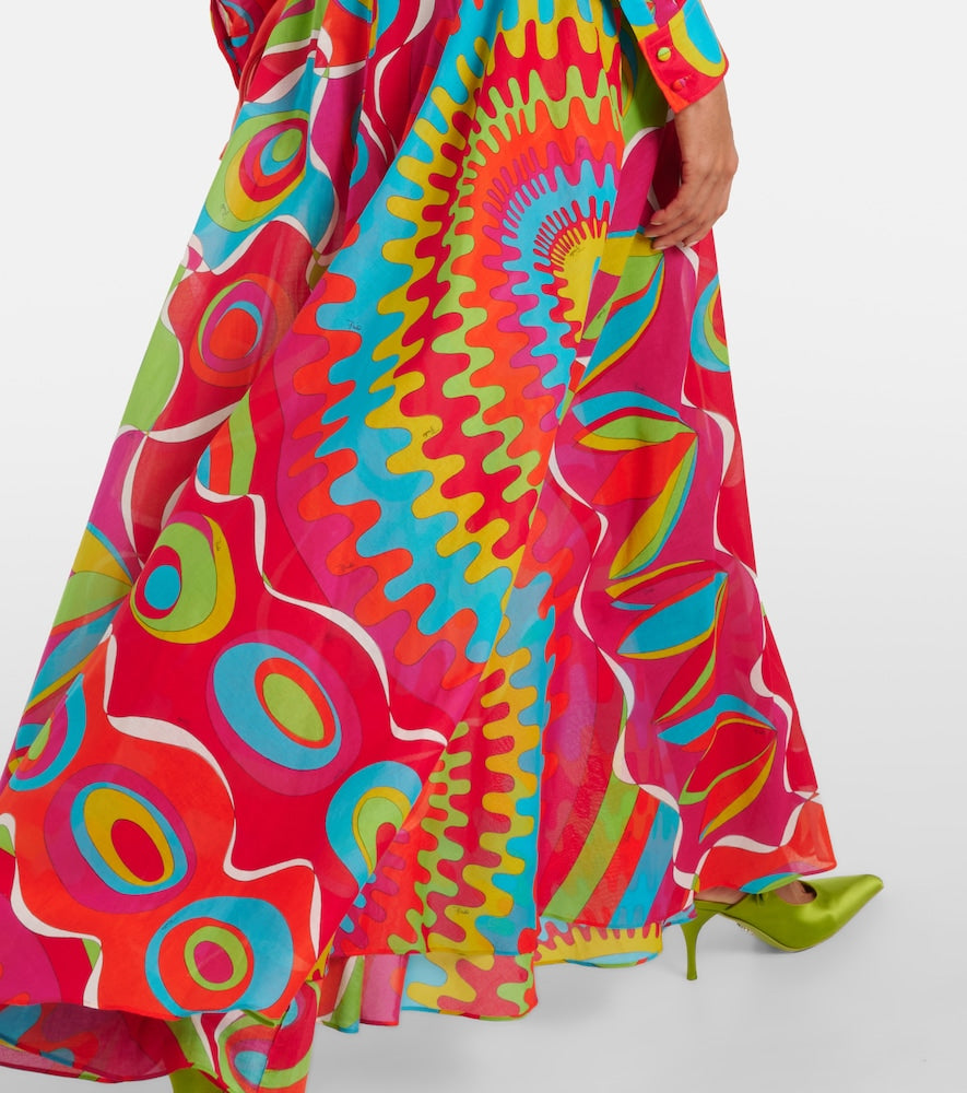 Pucci Bersaglio cotton maxi skirt