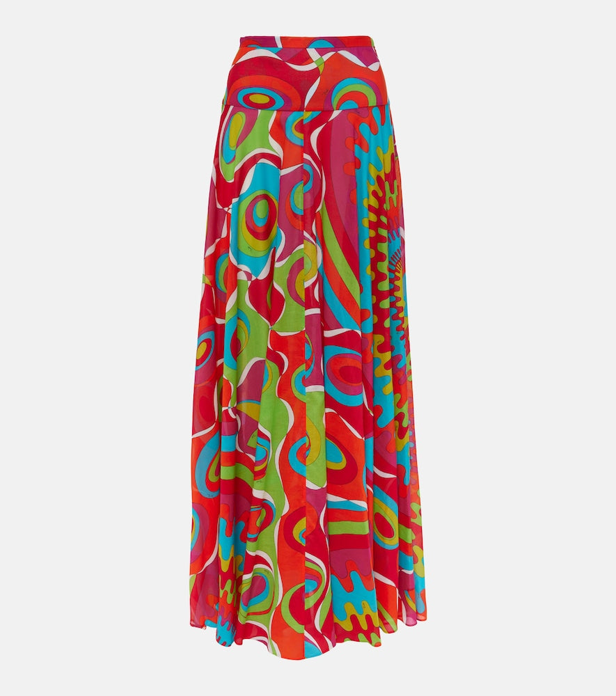 Pucci Bersaglio cotton maxi skirt - Pucci Bersaglio 棉质超长半身裙