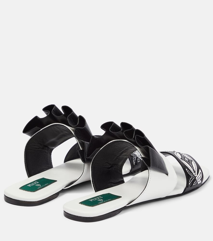 Pucci Embroidered leather sandals
