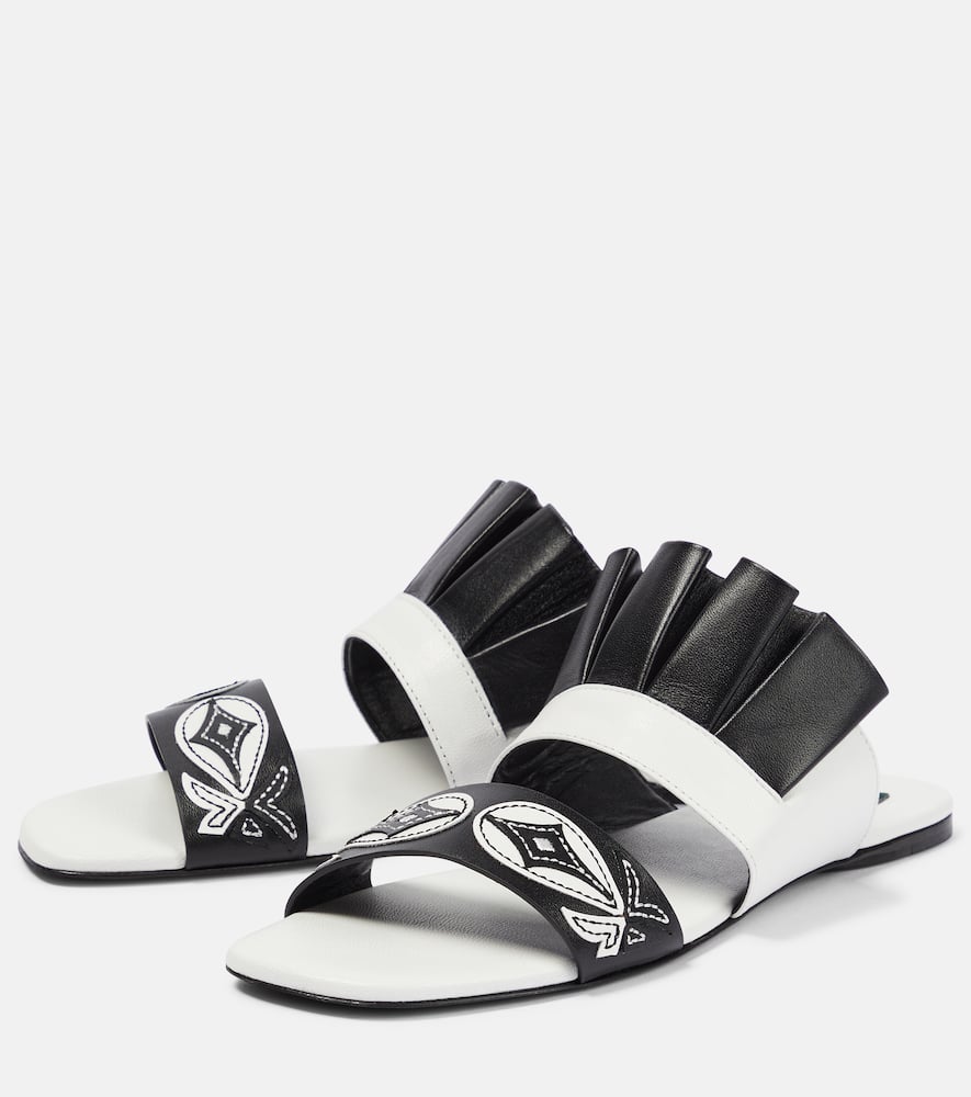 Pucci Embroidered leather sandals
