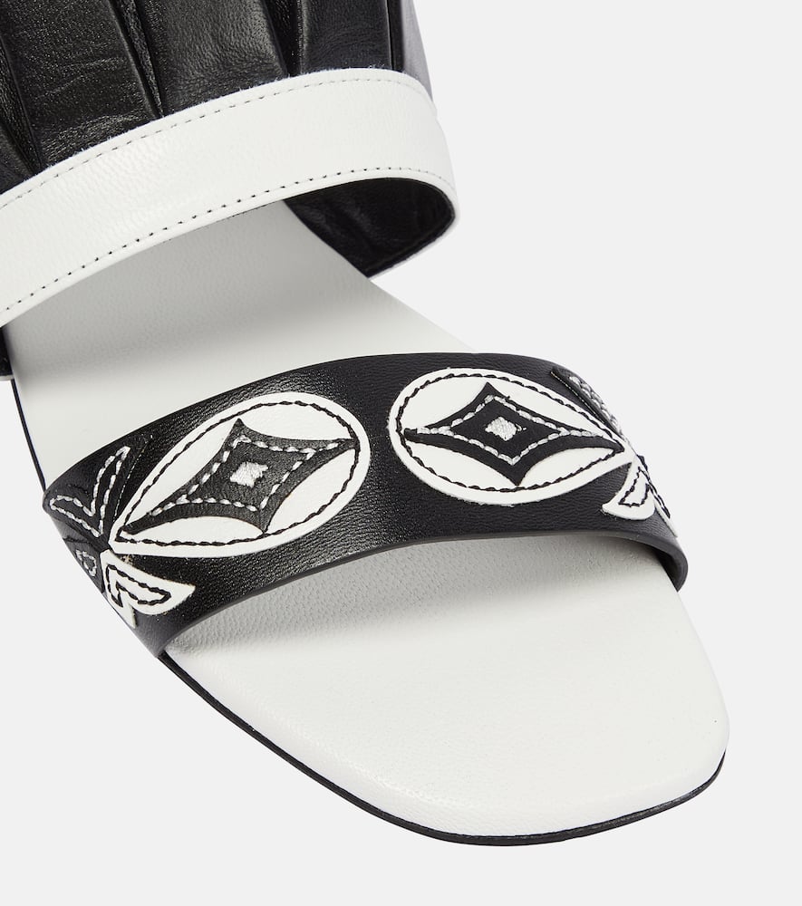Pucci Embroidered leather sandals