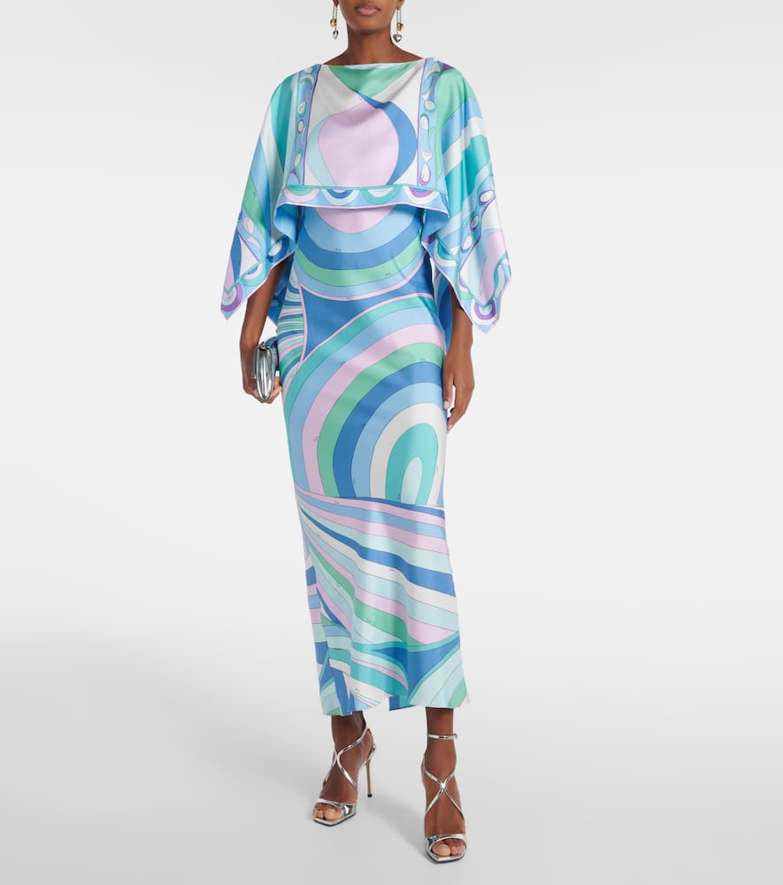 Pucci Iride And Pesci silk twill gown