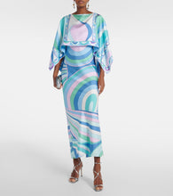 Pucci Iride And Pesci silk twill gown