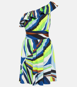 Pucci Iride one-shoulder jersey minidress