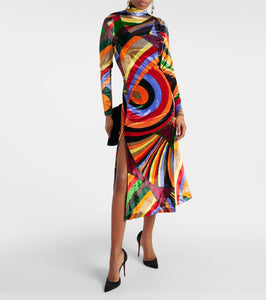 Pucci Iride velvet midi dress