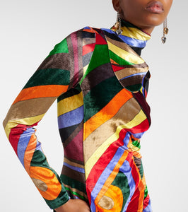 Pucci Iride velvet midi dress