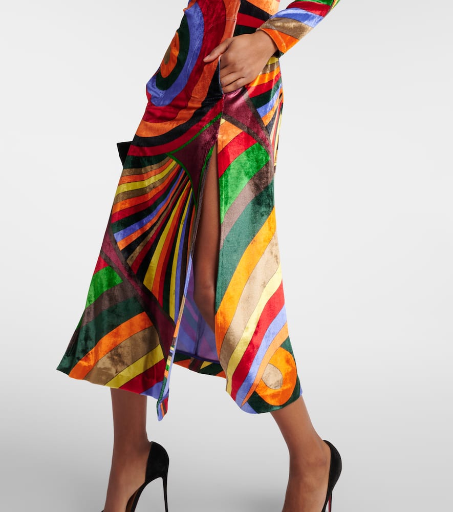 Pucci Iride velvet midi dress
