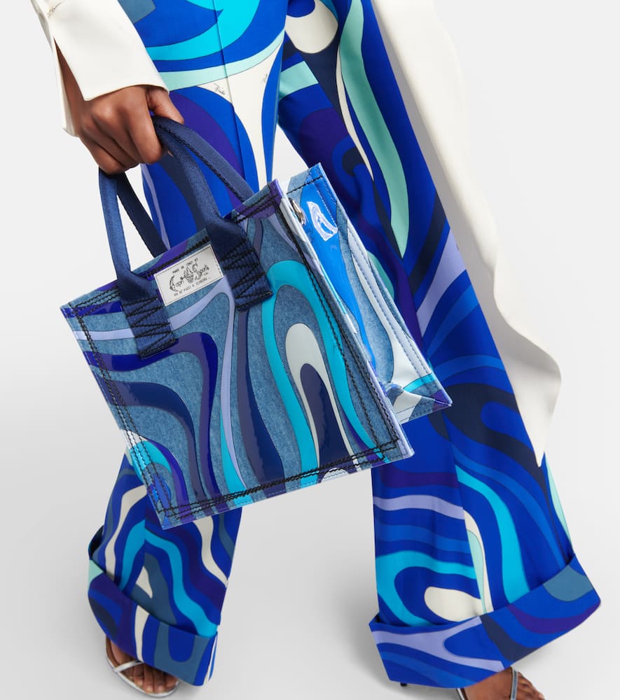 Pucci Marmo denim tote bag