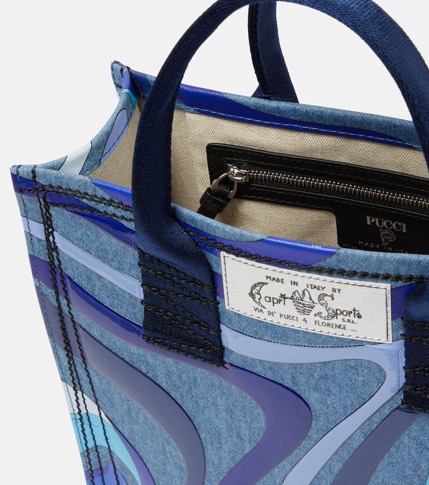 Pucci Marmo denim tote bag