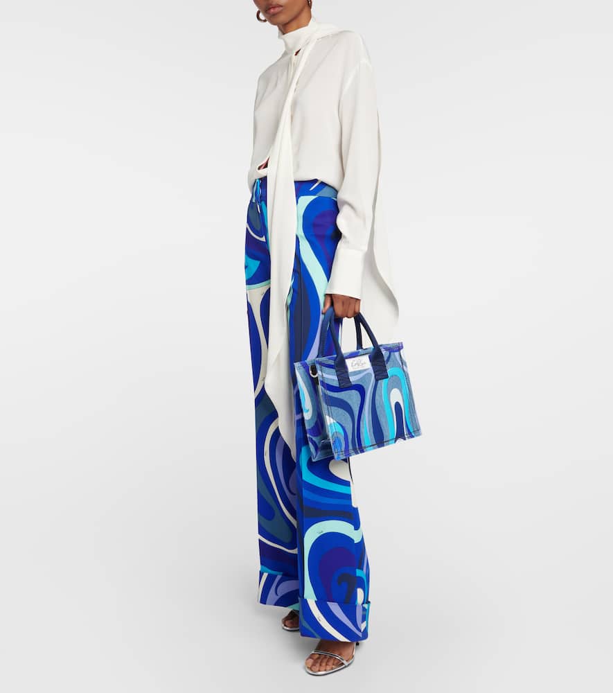 Pucci Marmo denim tote bag