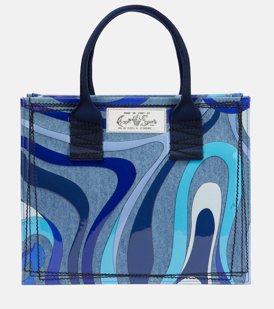 Pucci Marmo denim tote bag