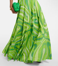 Pucci Marmo pleated cotton muslin maxi skirt