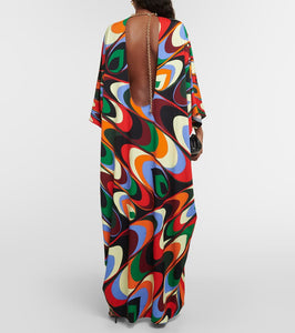 Pucci Onde chain-detail kaftan