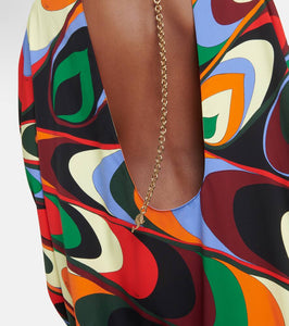 Pucci Onde chain-detail kaftan