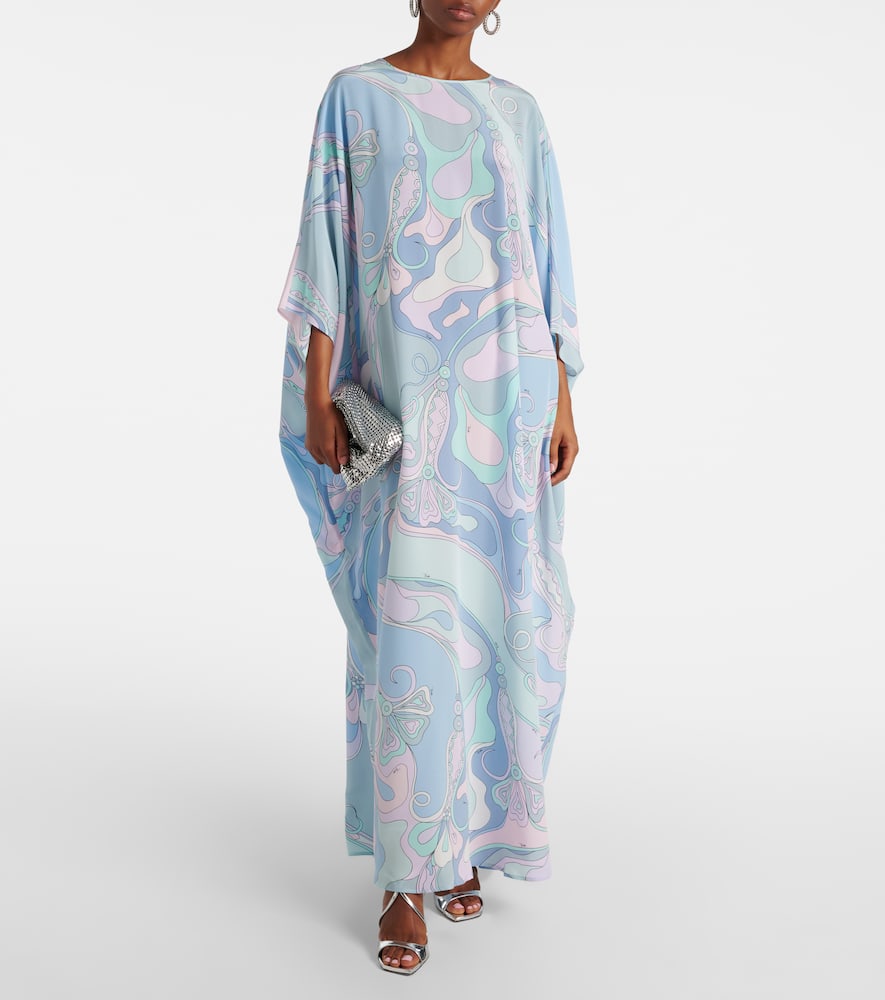 Pucci Orchidee silk Crêpe de chine kaftan