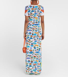 Pucci Pesci mesh maxi dress