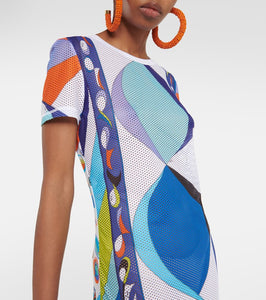 Pucci Pesci mesh maxi dress
