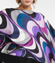 Pucci Printed silk and wool poncho blouse