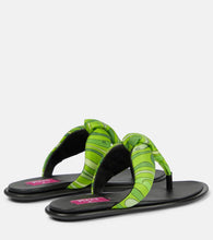 Pucci Printed silk twill thong sandals