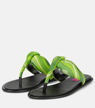 Pucci Printed silk twill thong sandals