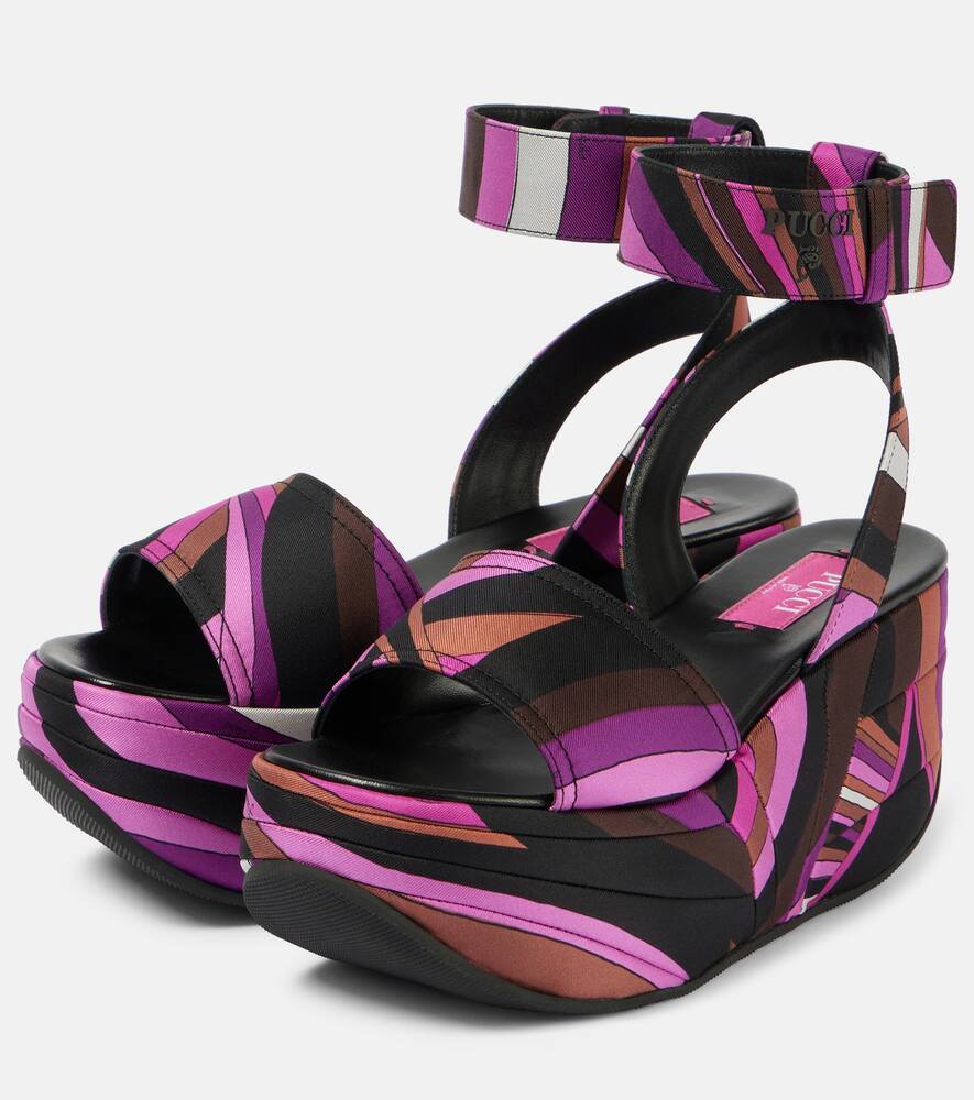 Pucci Pucciami Iride satin platform sandals