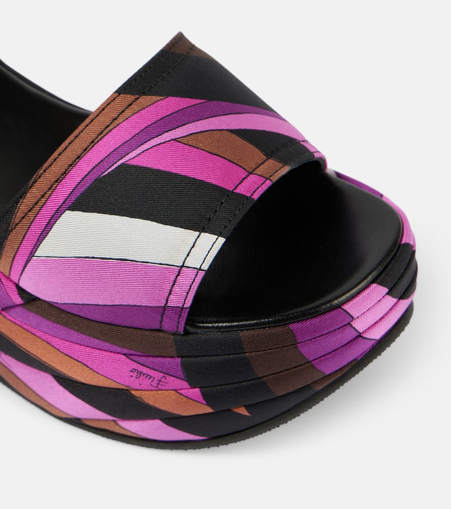 Pucci Pucciami Iride satin platform sandals
