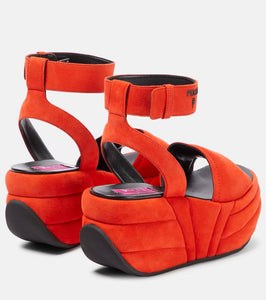 Pucci Pucciami suede wedge platform sandals