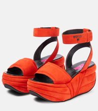 Pucci Pucciami suede wedge platform sandals