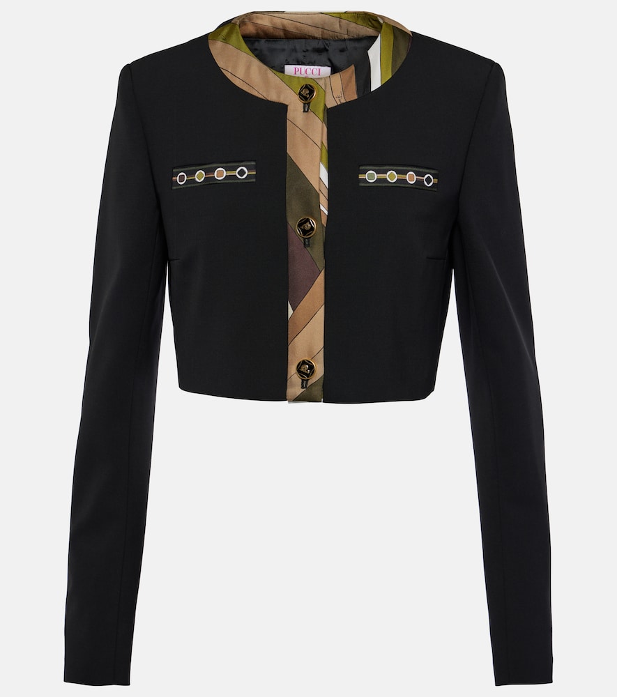 Pucci Vivara cropped wool-blend jacket - Pucci Vivara 短款羊毛混纺夹克