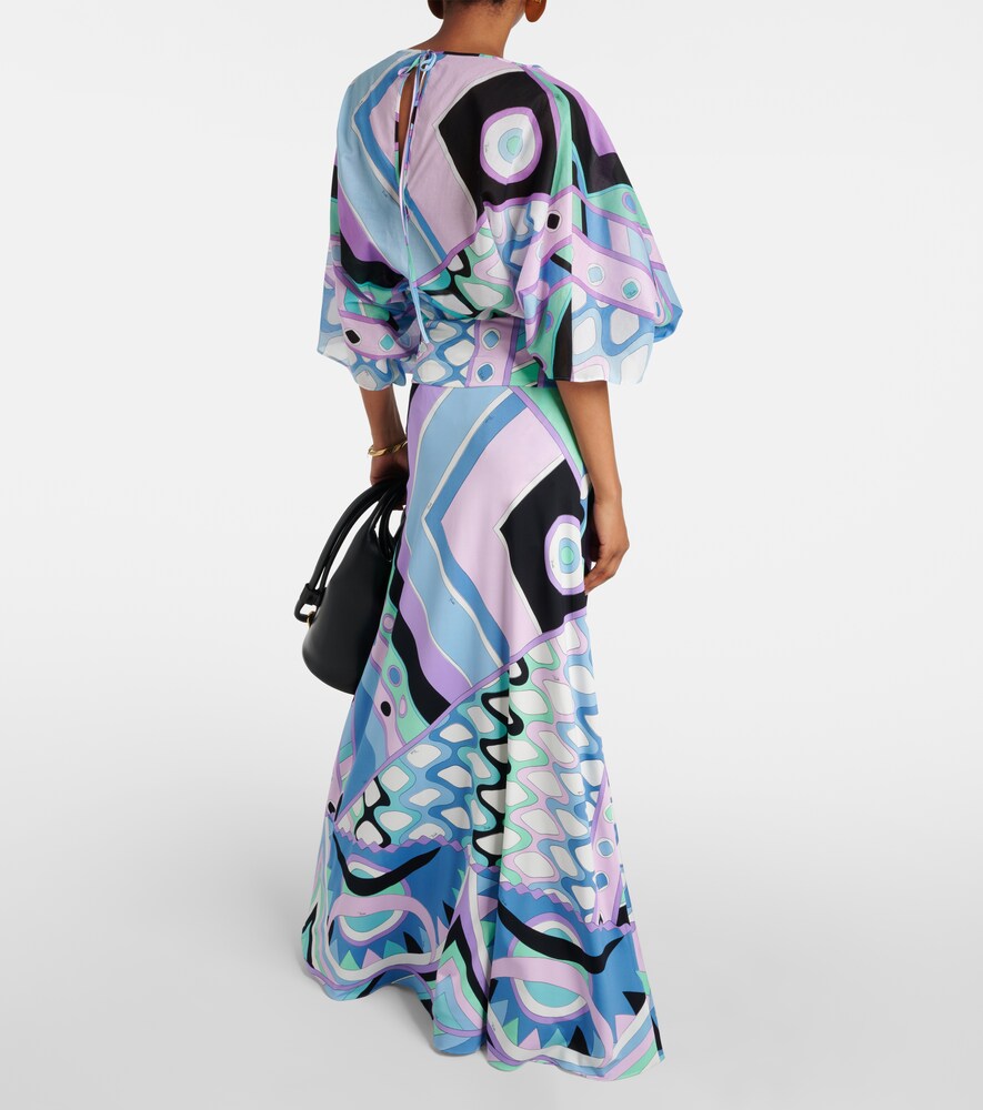 Pucci Vivara satin jersey maxi skirt