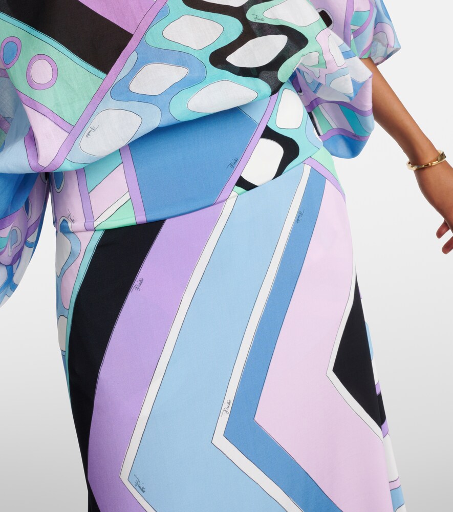 Pucci Vivara satin jersey maxi skirt