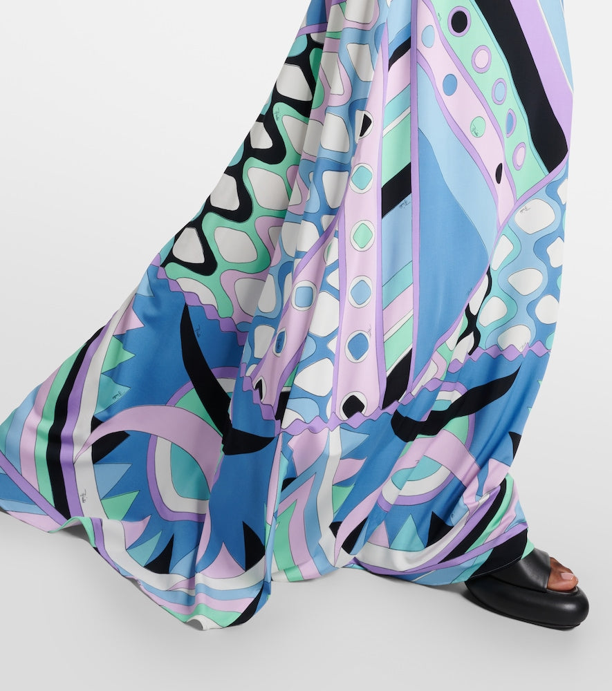 Pucci Vivara satin jersey maxi skirt