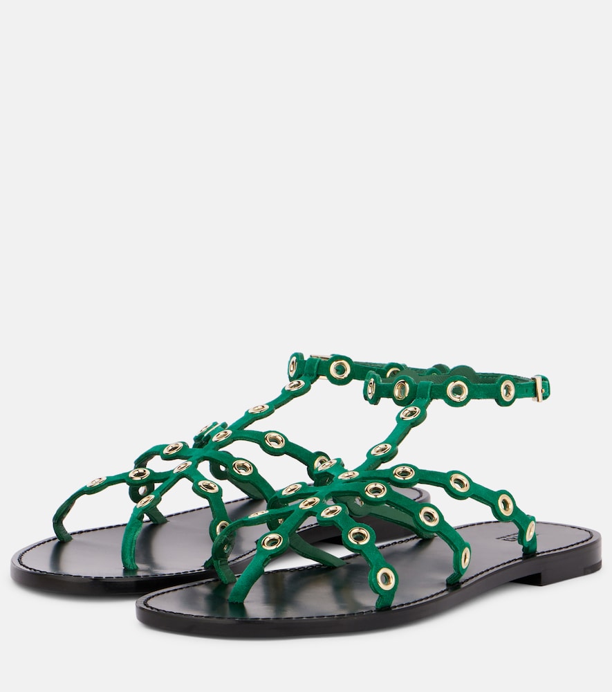 Pucci Emilio suede sandals - Green Flat Sandals